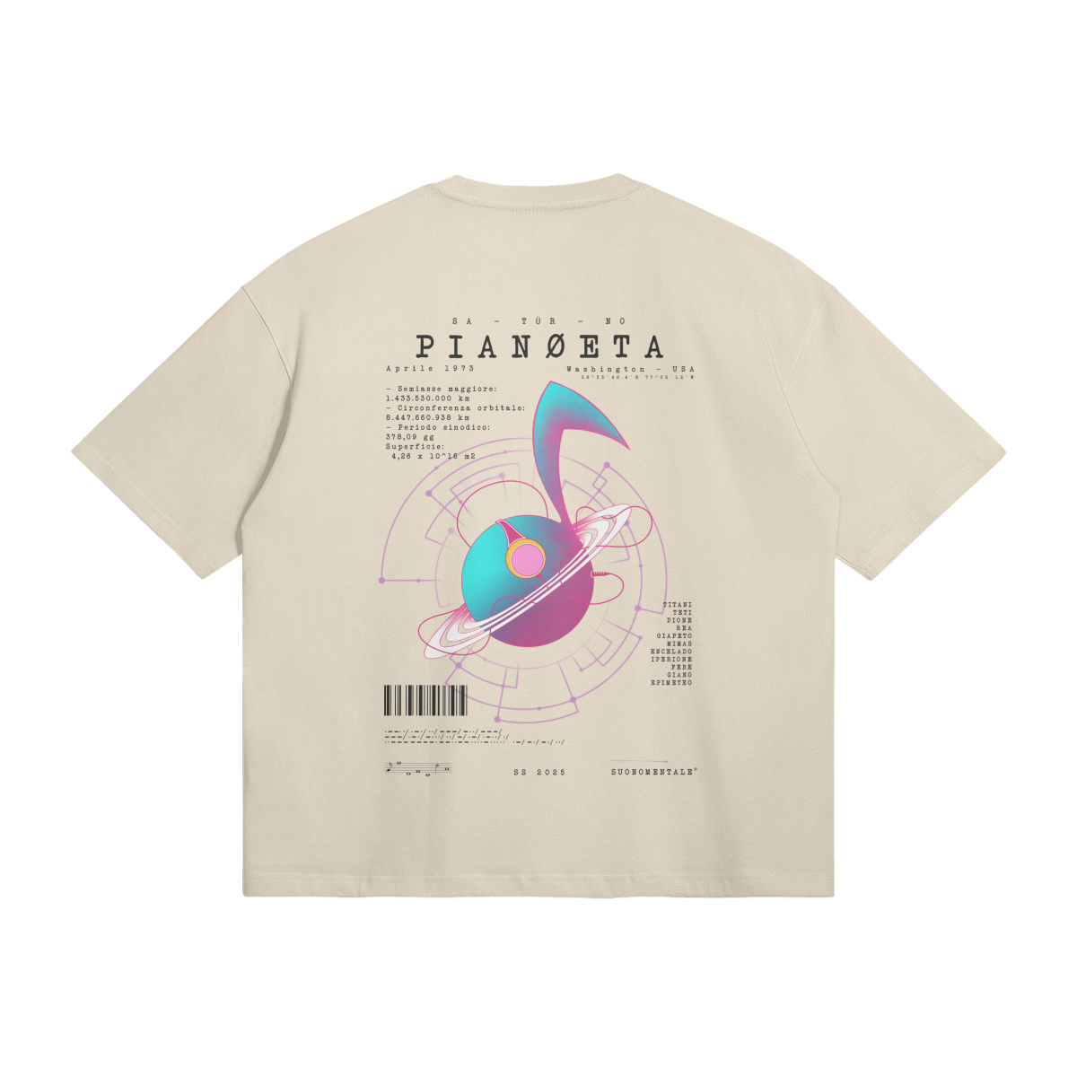 Maglietta Saturno - PIANØETA
